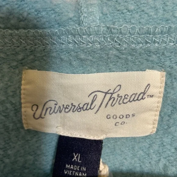 Universal Thread Aqua Blue Beach-Style Hoodie Sweatshirt, size XL, NWT - Picture 4 of 13